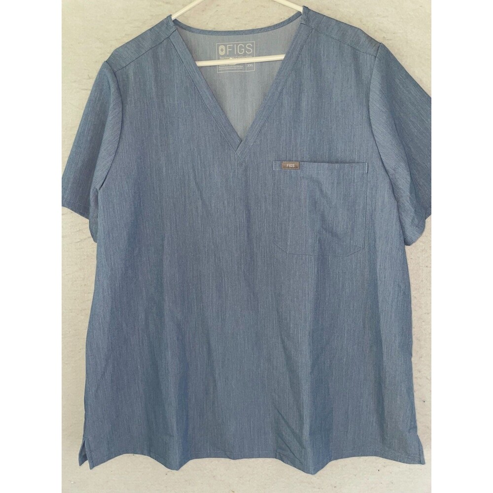 Figs Men's Scrub Top Leon Size XXL Light Blue Technical collection NEW